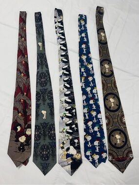 Vintage Snoopy & Peanuts Necktie – Licensed Character Ties 1990s Charlie Brown